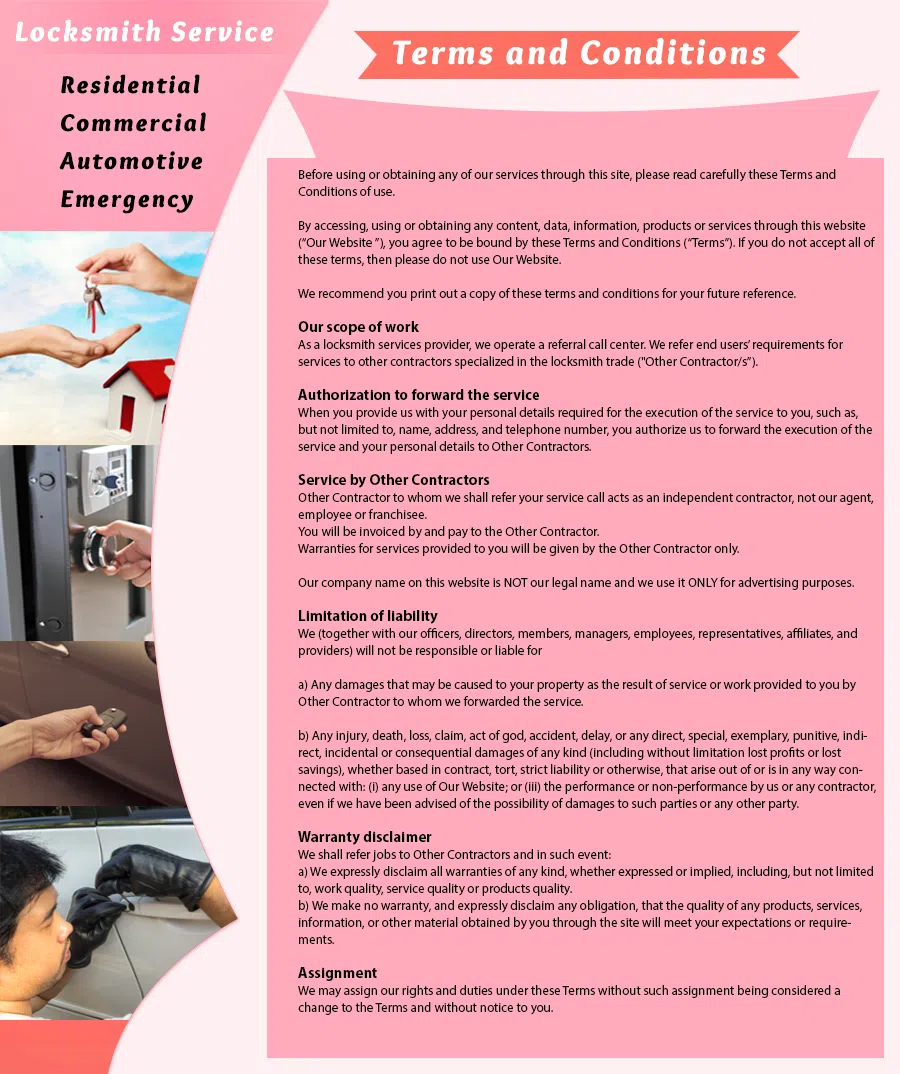 Galaxy Locksmith Store Oakmont, PA 412-385-9161 - TermsAndCondition-1